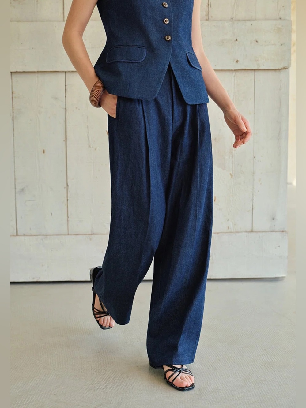 Petite Studio Vest & Pants Matching Set - Picture 9 of 10